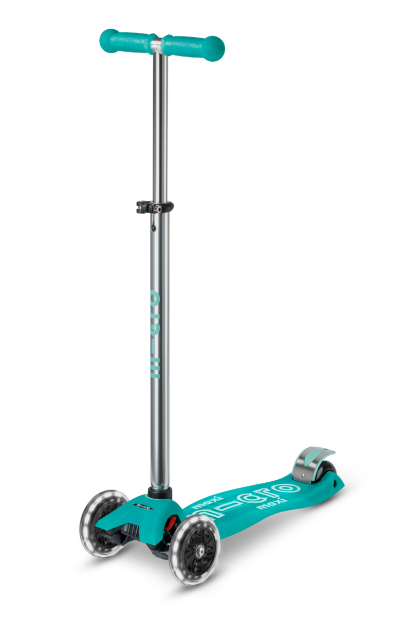 Πατίνι Maxi Micro Deluxe Glow LED - Jelly Green