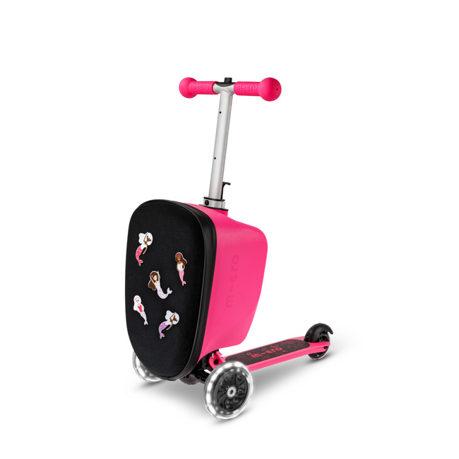 Micro Scooter Luggage Junior LED - Velcro Pink