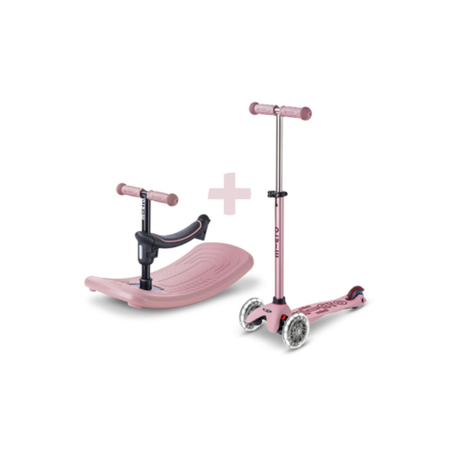 Mini Micro Deluxe Rock & Go LED Παστέλ Ροζ